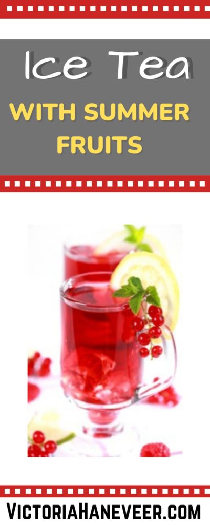ice tea with summer fruits