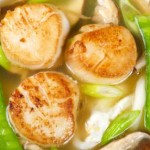 Japanese Scallop Soup with Snow Peas