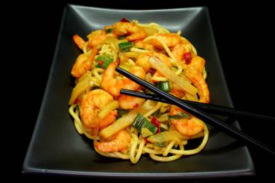 Singapore Shrimp Noodles