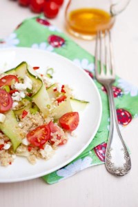 Vegan Quinoa Salad with Garlic Lime Dressing