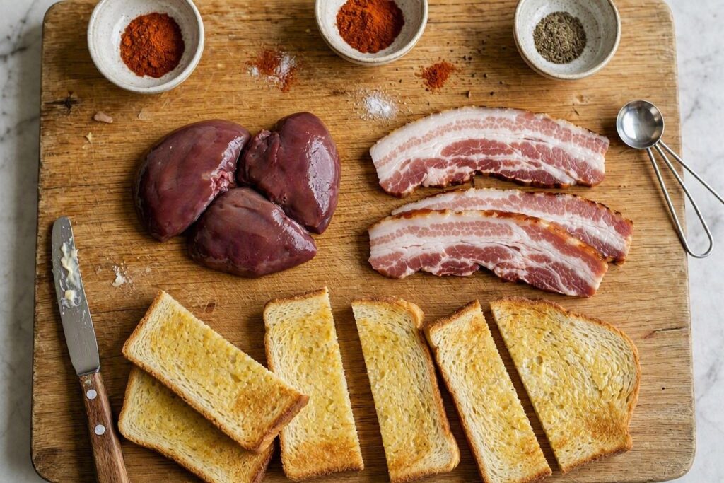 Bacon Wrapped Chicken Livers Ingredients.