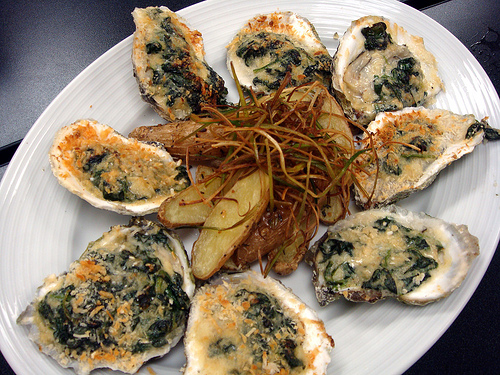 Oysters in Chive Sauce