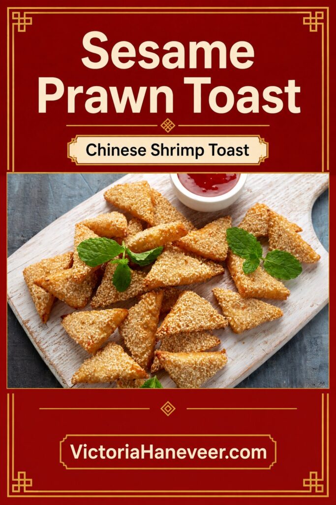 A plate of Chinese shrimp toast.
