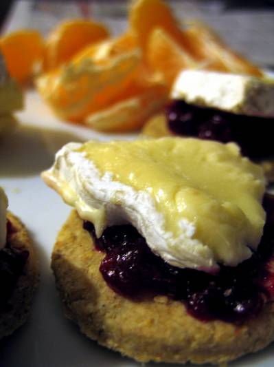 Fried Brie with Hot Cranberry Sauce Recipe