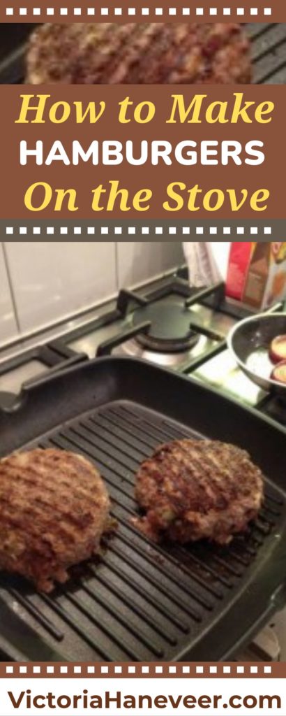 hamburgers on the stove
