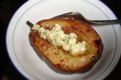 Pears with Stilton and Curd Cheese Recipe