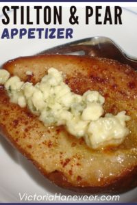 stilton and pear appetizer