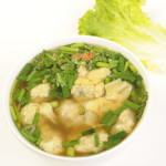 Chicken Wonton Soup with Cabbage