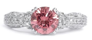 engagement ring 1 carat pink diamond