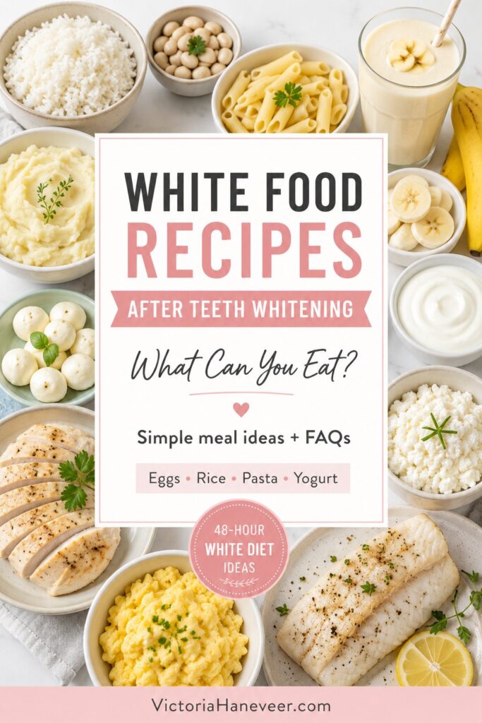 A guide to what you can eat after teeth whitening.