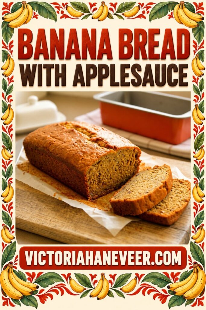 Banana bread pin with text overlay.