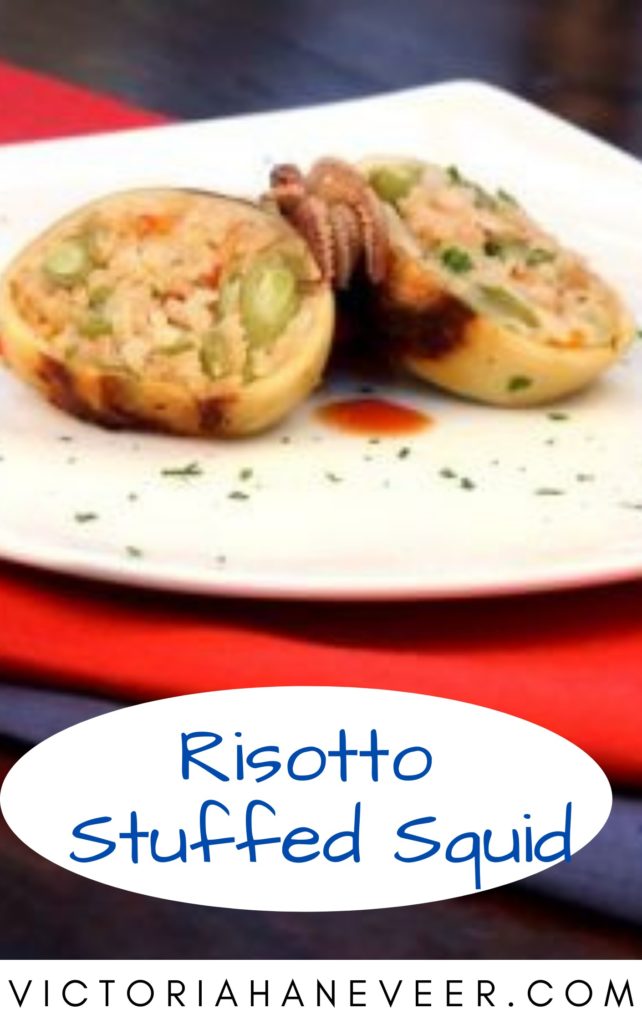 risotto stuffed squid