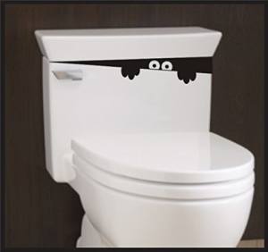 funny toilet decal