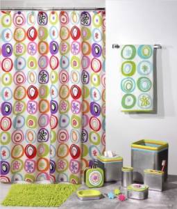 retro shower curtain