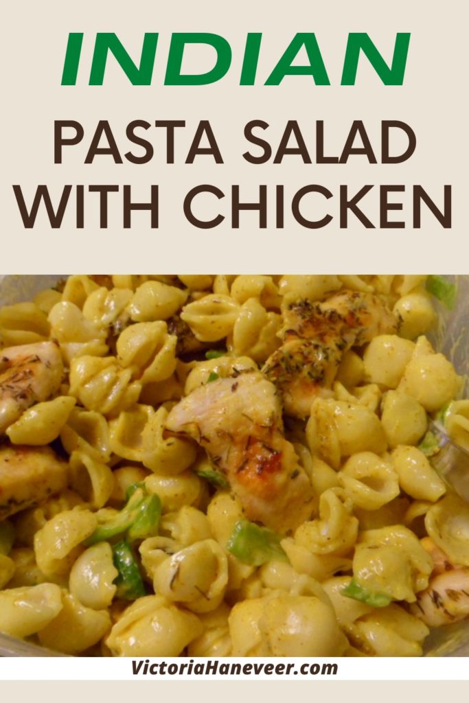 indian pasta salad with chicken