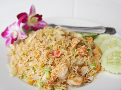 Thai rice with shrimp