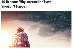 Interstellar space travel
