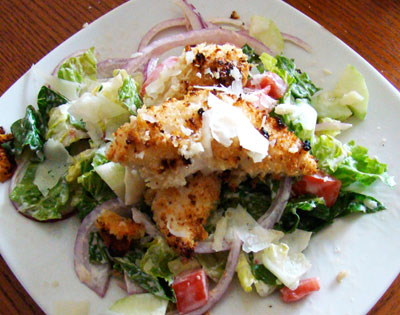 Panko chicken salad