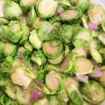 Brussels Sprouts with Red Onion