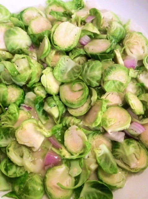 Brussels Sprouts with Red Onion