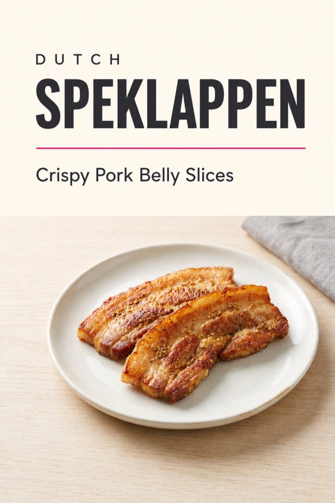 A plate of belly pork speklappen.