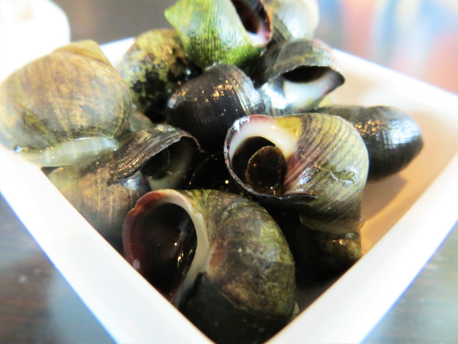 A small bowl of periwinkles.
