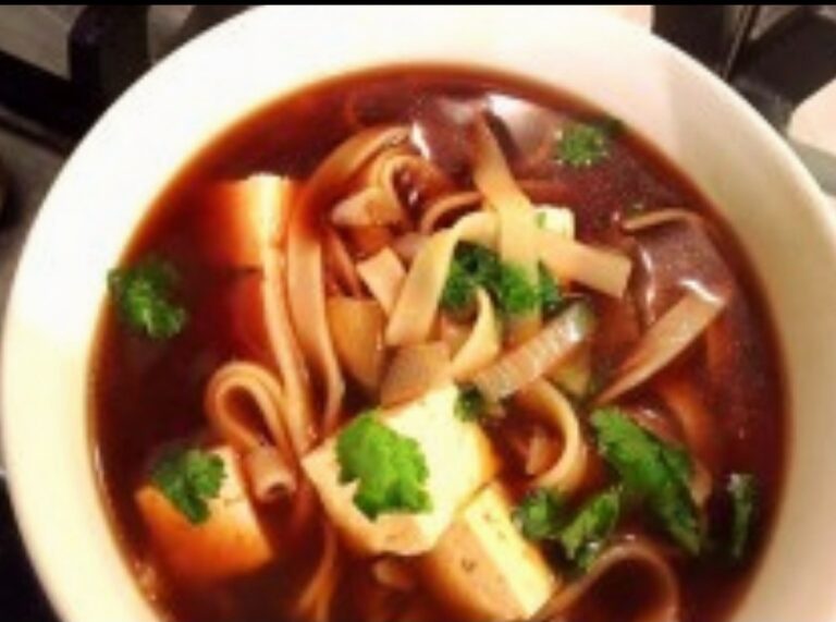 A bowl of tofu pho.