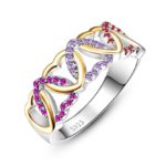 Amethyst Ruby Engagement Ring