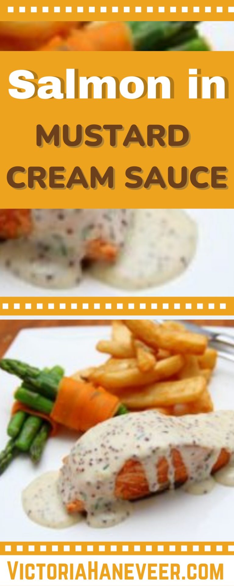 Salmon in Mustard Cream Sauce with Dill Weed, Garlic and Lemon