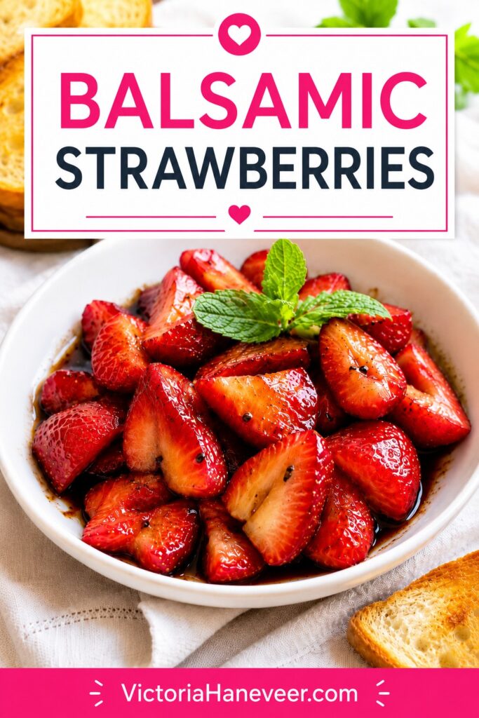 Balsamic strawberries appetizer recipe.