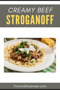 beef stroganoff with cream