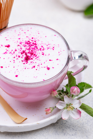 pink matcha latte