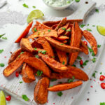 grilled sweet potato wedges