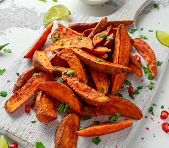 grilled sweet potato wedges