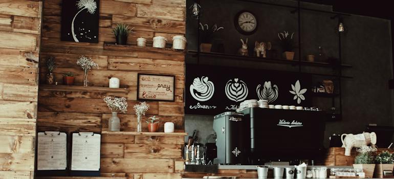 a coffee shop interior