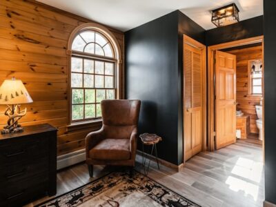 Entryway with wooden details