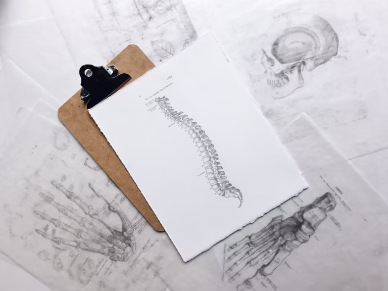 Drawing of a spine