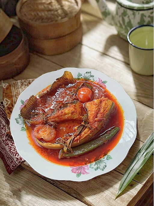 A bowl of asam pedas.