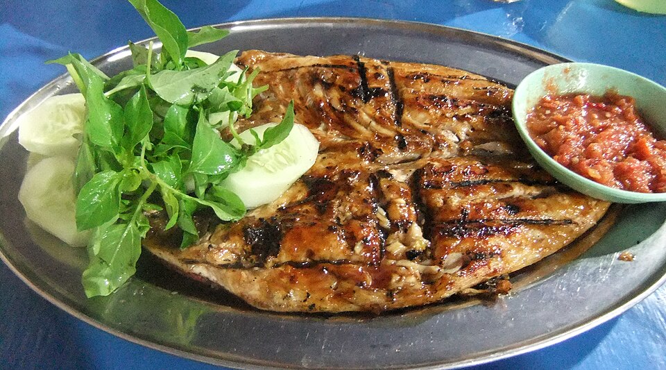Ikan bakar, Malaysian grilled fish.
