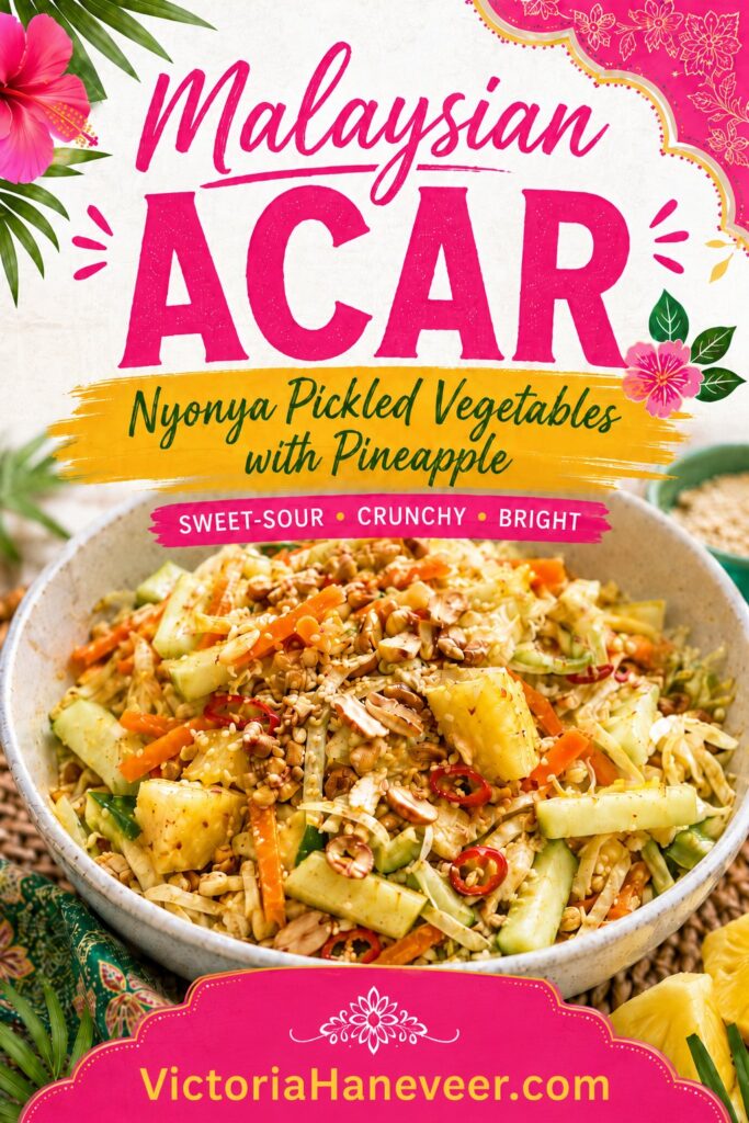Nyonya Pickled Vegetables with Pineapple - Malaysian Acar Recipe.

