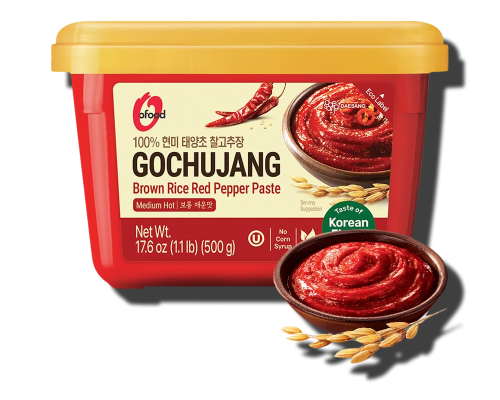 A tub of gochujang paste.